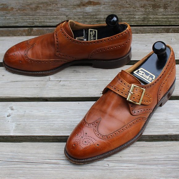 Early 90s Church's for Dack's Tan Monk Strap, Men's 10 Wide US, Made in England - Picture 12 of 12